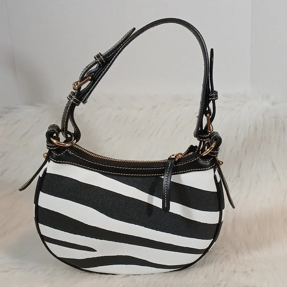 Dooney & Bourke Zebra Stripe Hobo/ Shoulder Bag - Picture 2 of 11